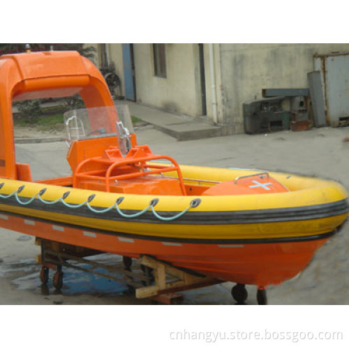 CCS, BV,EC,ABS Approved 6.5M Inflatable With Hard Bottom Fast Rescue Boat